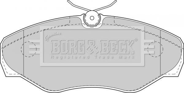 BORG & BECK Комплект тормозных колодок, дисковый тормоз BBP1812